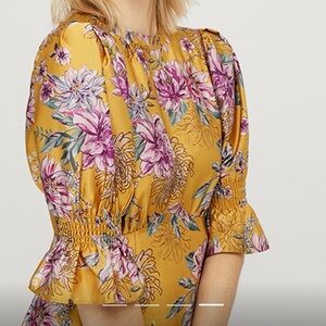 Monsoon Satin Floral Midi Dress